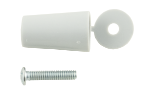 Butée de volet conique PVC blanc 40mm